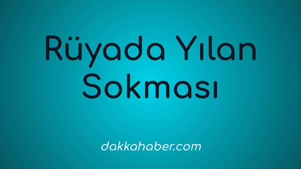 ruyada yilan sokmasi