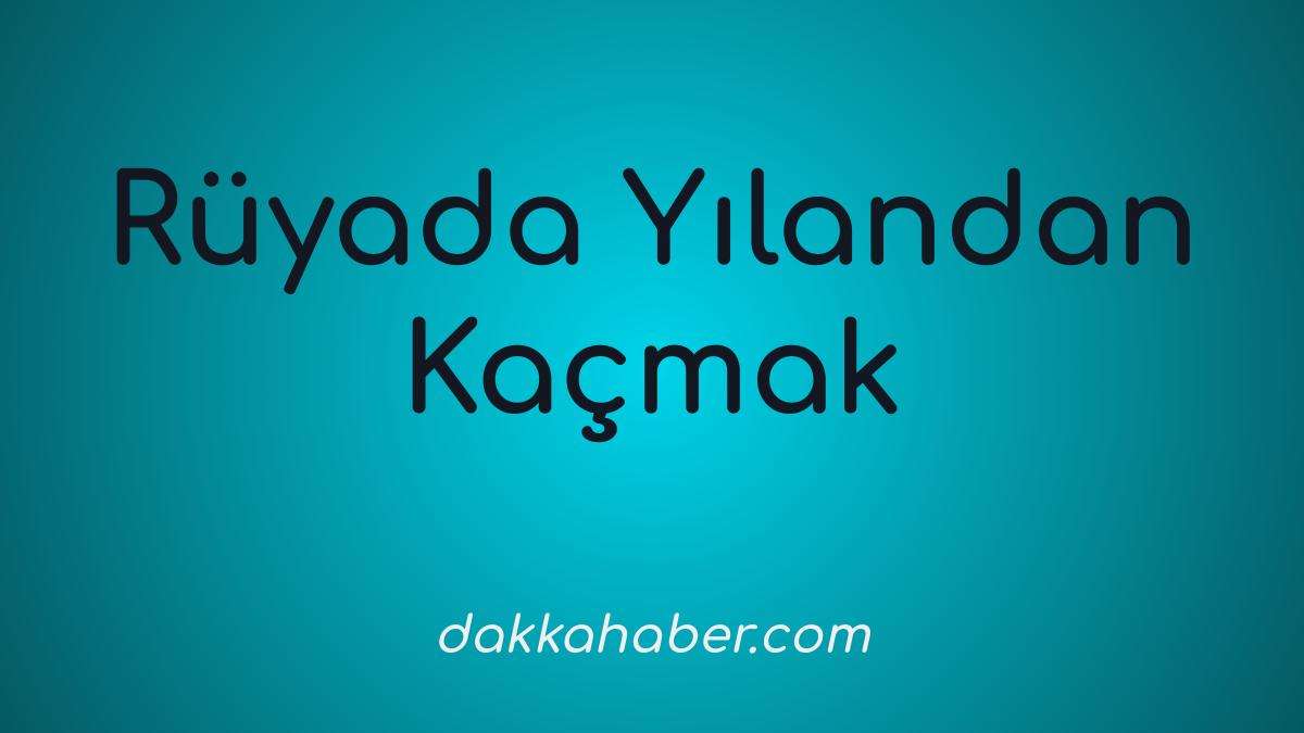 ruyada yilandan kacmak
